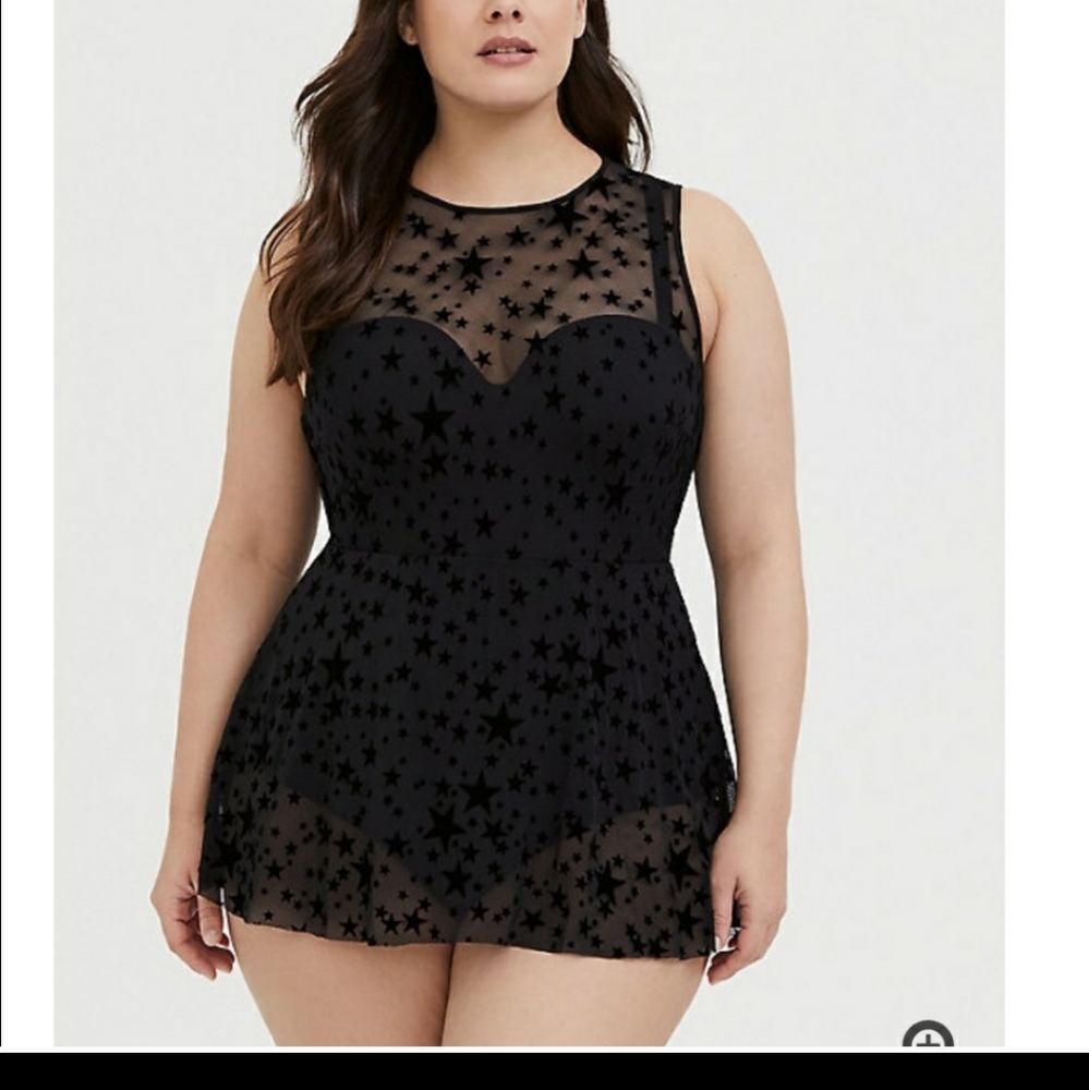 Torrid one piece star mesh swimsuit, NWot